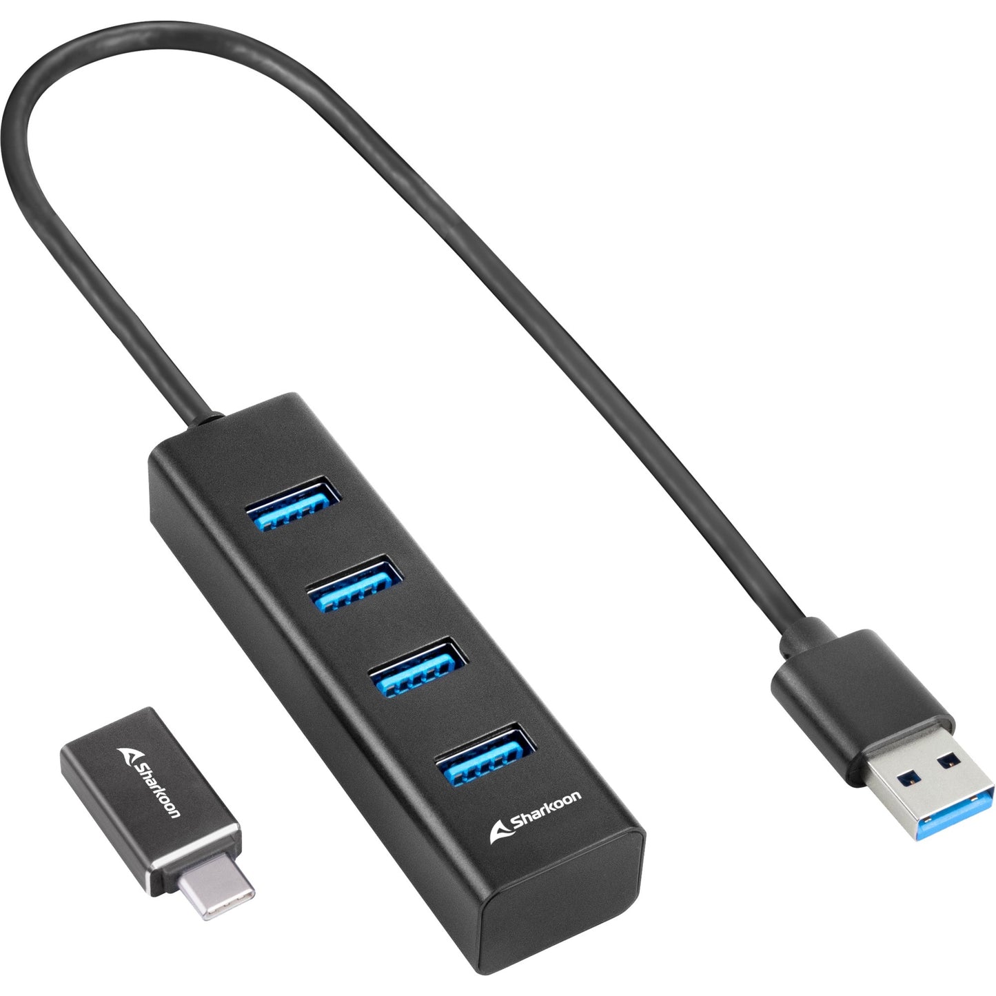 Sharkoon 4-port USB 3.2 Gen 1 Hub en aluminium
