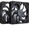 Noctua nf-a14x25 g2 pwm sx2-pp chromax.black ventilateurs de boîtier (noir, 2 pièces, 140 x 140 x 25 mm)