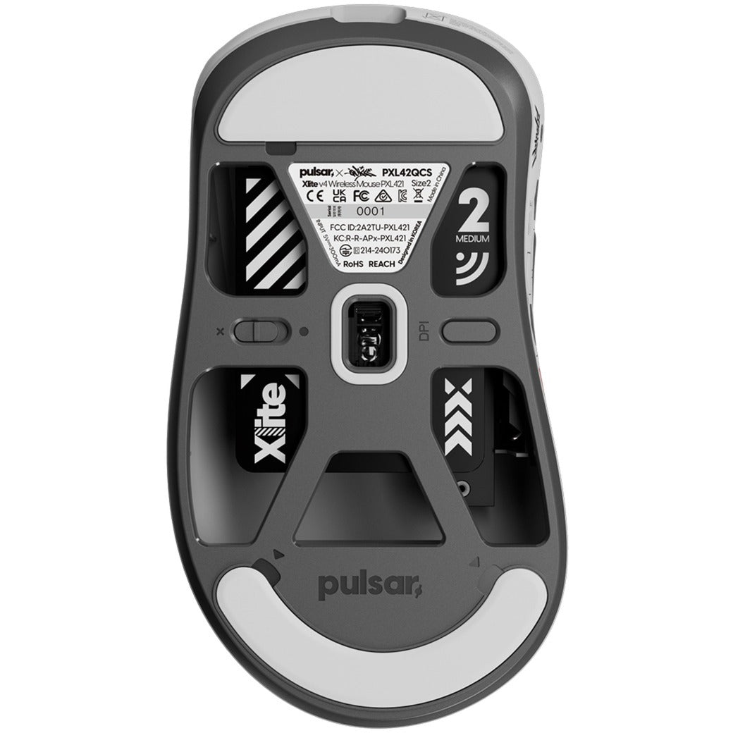 Souris de jeu Pulsar [quiccs edition] xlite v4 (blanc rouge, 32 000 dpi, 8 000 Hz)
