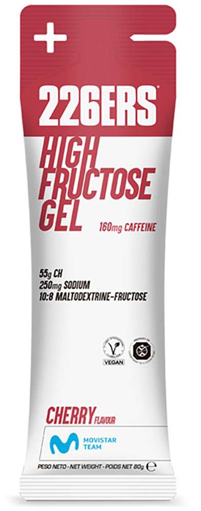226ers gel de cerise à haute teneur en fructose 160 mg de caféine 80 g