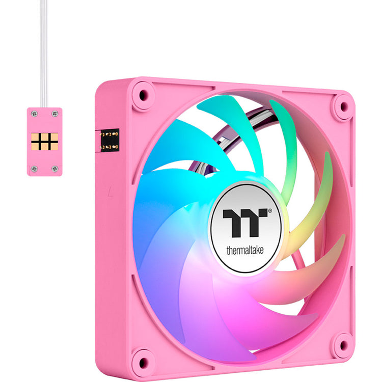 Thermaltake ct120 ex argb sync ventilateur de refroidissement pour PC rose (pack de 3 ventilateurs) ventilateurs de boîtier (rose, 3 pièces, 120 x 120 x 25 mm, pwm)