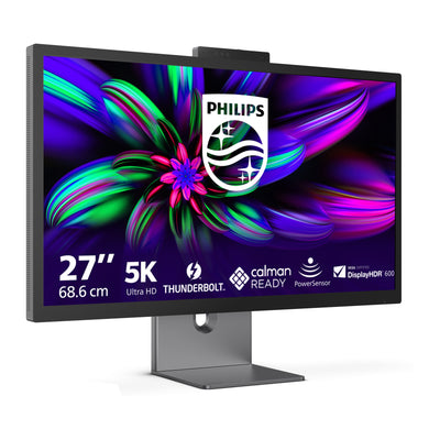 Moniteur Philips Brilliance 27e3u7903 27 5k uhd (gris, HDMI, Thunderbolt 4, USB, LAN, webcam)