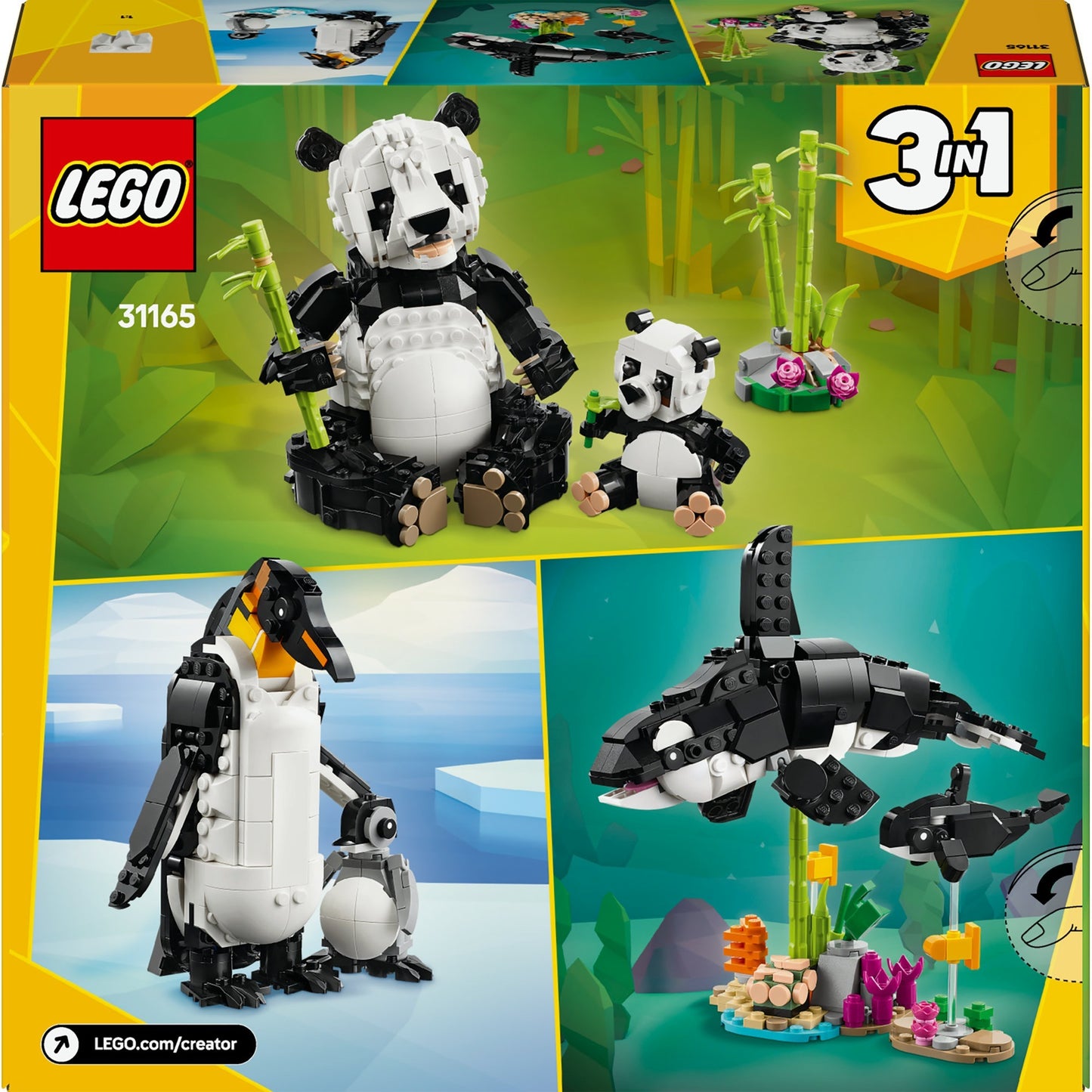 Créateur LEGO LEGO 31165 Animaux sauvages: Famille Panda