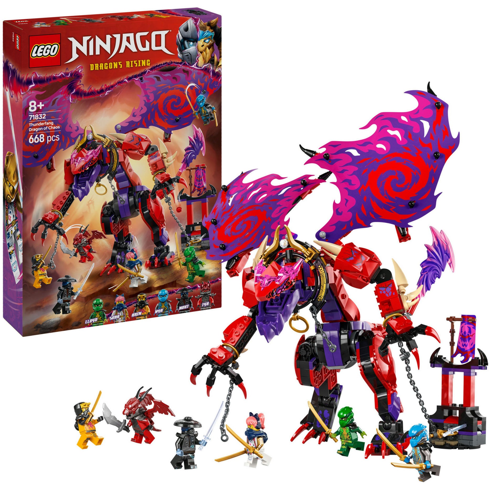 Lego 71832 Ninjago Lightningtand Dragon de Chaos