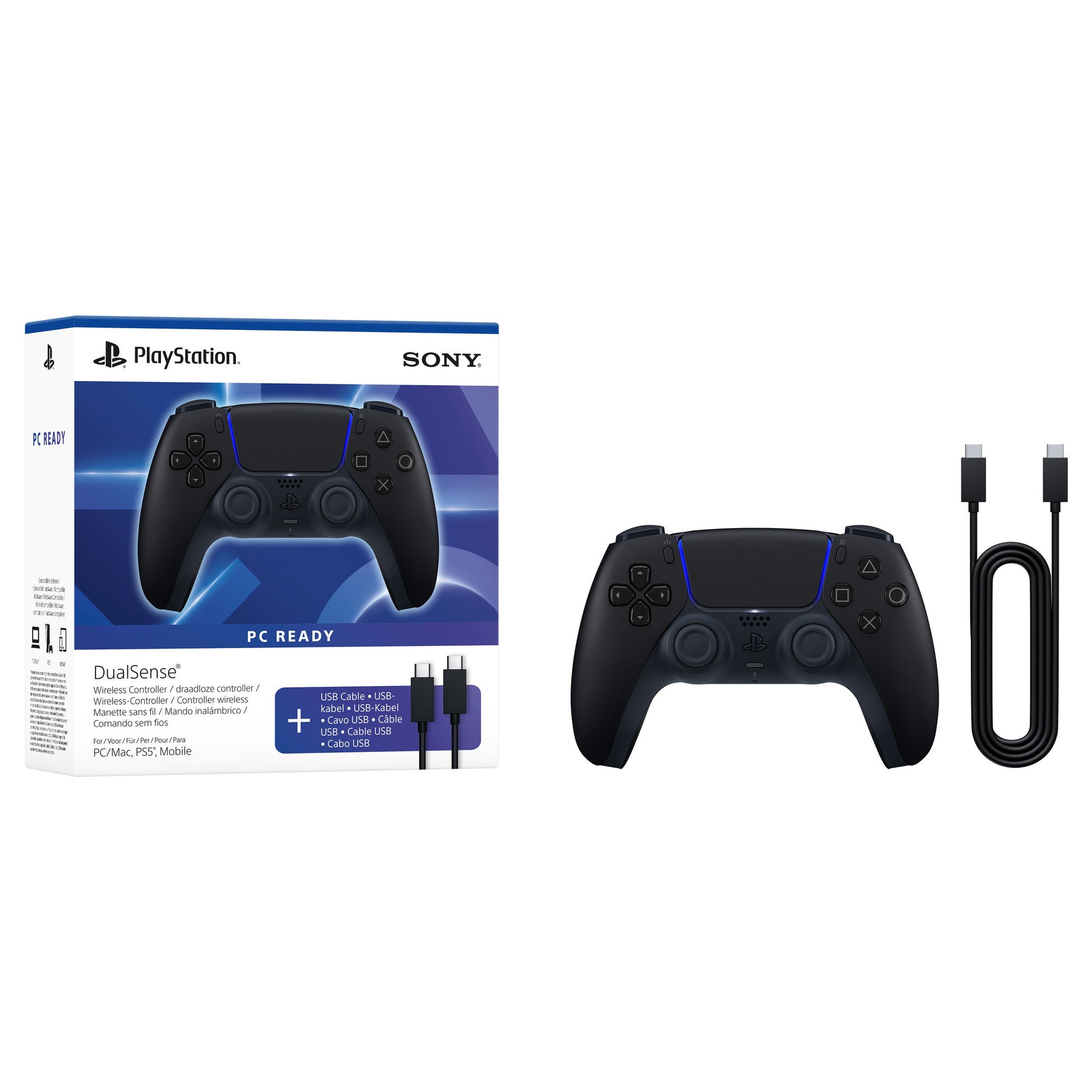 Manette sans fil Sony DualSense - noir minuit (zwart)