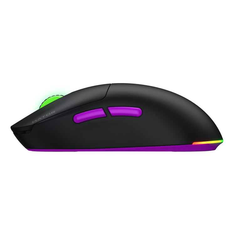 Souris de jeu sans fil Hator quasar 3 ultra 8k (noir, 400 - 30 000 dpi, RVB, 2,4 GHz Bluetooth 5.1 USB)