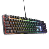 Trust GXT 871 Zora Clavier de jeu mécanique, clavier de jeu (noir, disposition américaine, rouge Huano)
