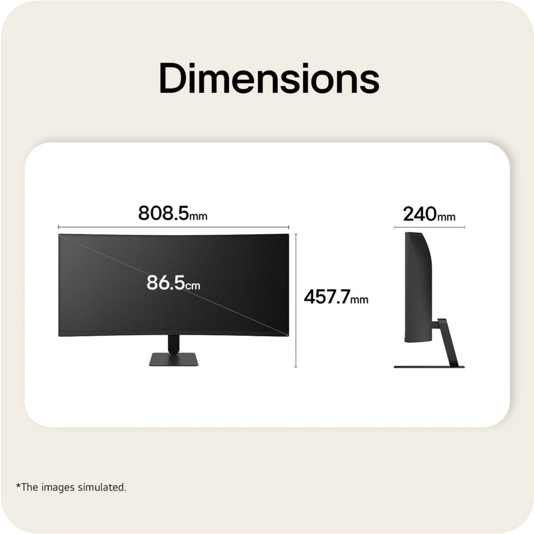 Moniteur incurvé LG Ultrawide 34U601B-B 34 (noir, HDMI, DisplayPort, AMD FreeSync, 120 Hz)