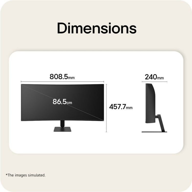 Moniteur incurvé LG Ultrawide 34U601B-B 34 (noir, HDMI, DisplayPort, AMD FreeSync, 120 Hz)