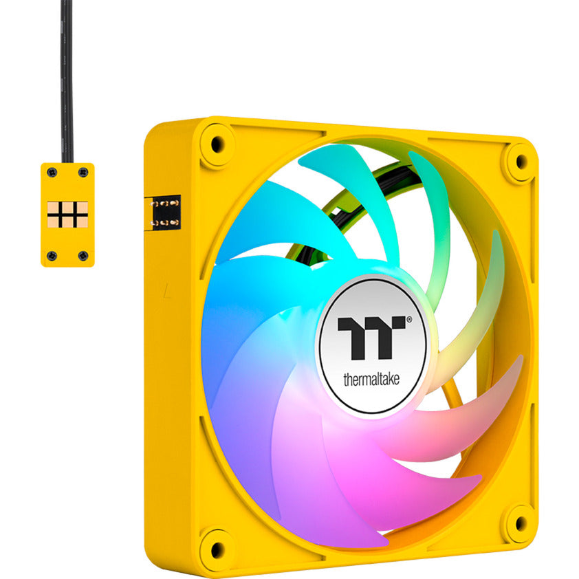 Thermaltake ct120 ex ARGB Sync PC ventilateur de refroidissement Bumblebee (3-fan pack) ventilateurs de boîtier (jaune, 3 pièces, 120 x 120 x 25 mm, PWM)