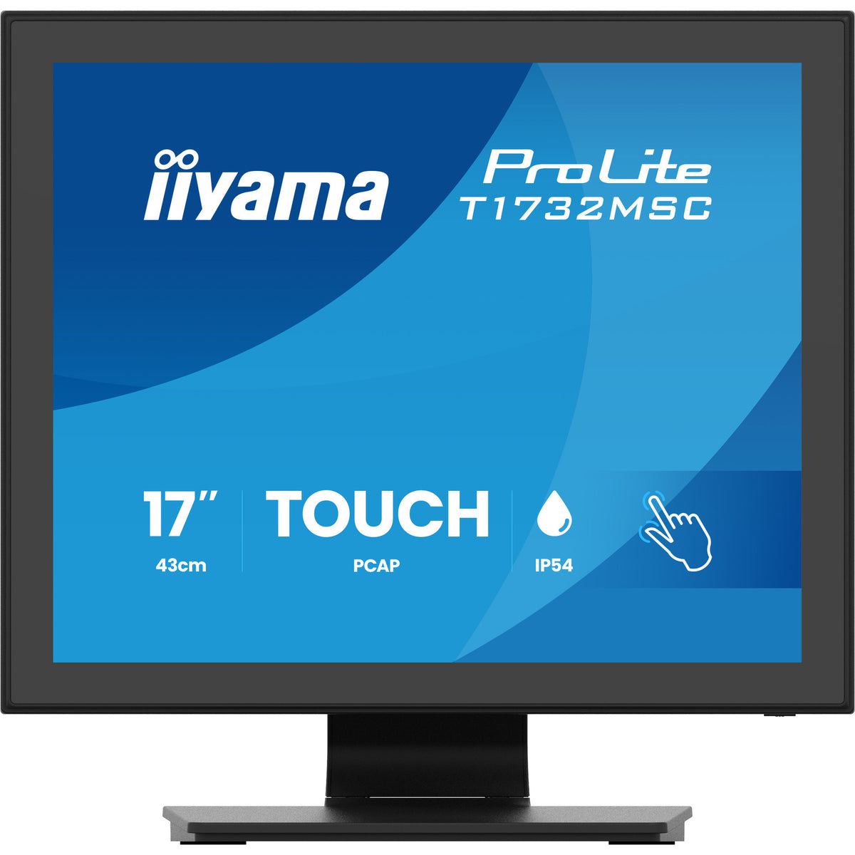 Moniteur à écran tactile Iiyama prolite t1732msc-b2s 17 (noir, VGA, HDMI, port d'affichage, audio, écran tactile)