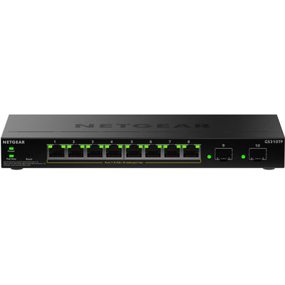 Switch Netgear gs310tpv2 (noir, budget poe 55w)
