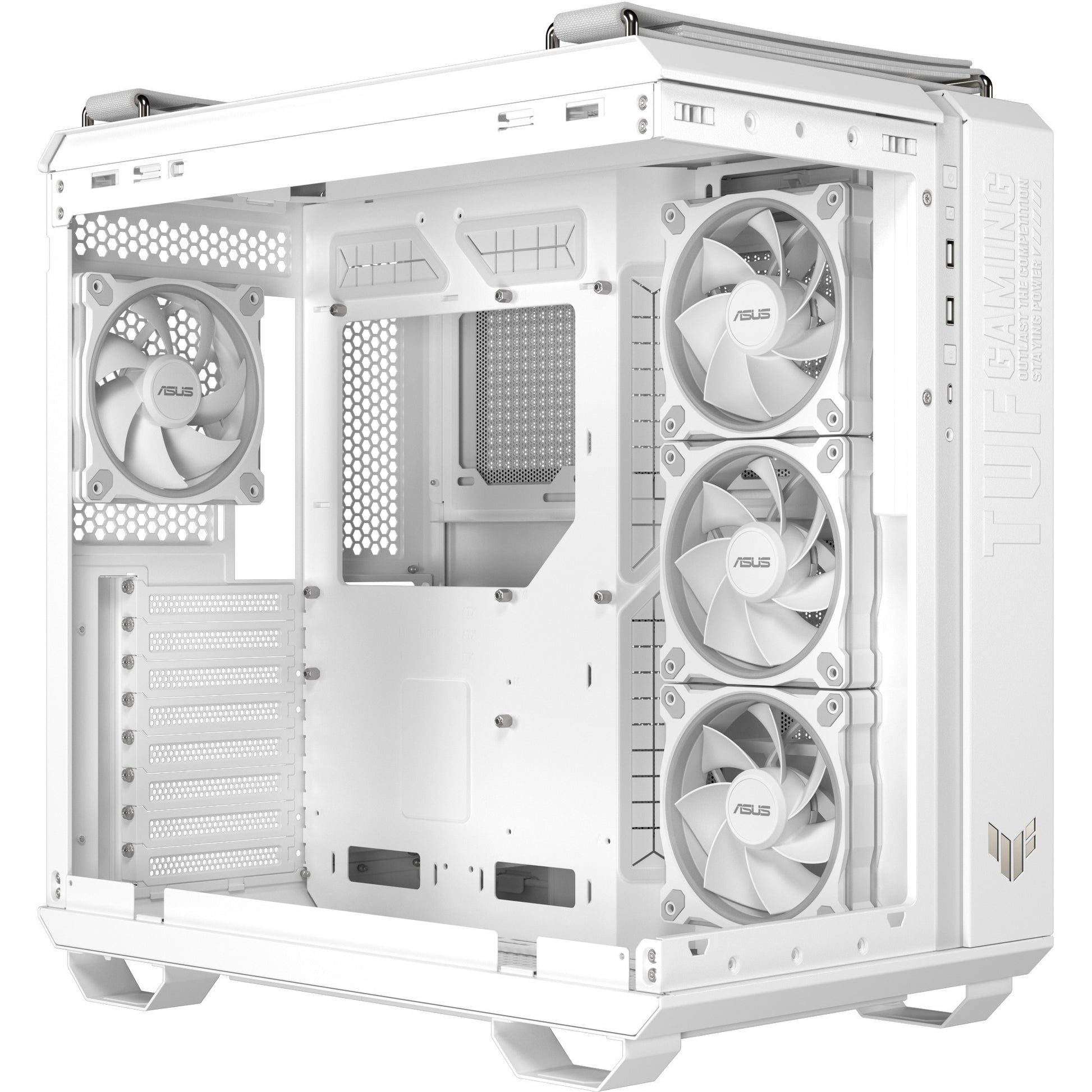 Boîtier tour midi Asus tuf gaming gt502 horizon argb (blanc | 3x usb-a | 1x usb-c | verre trempé)