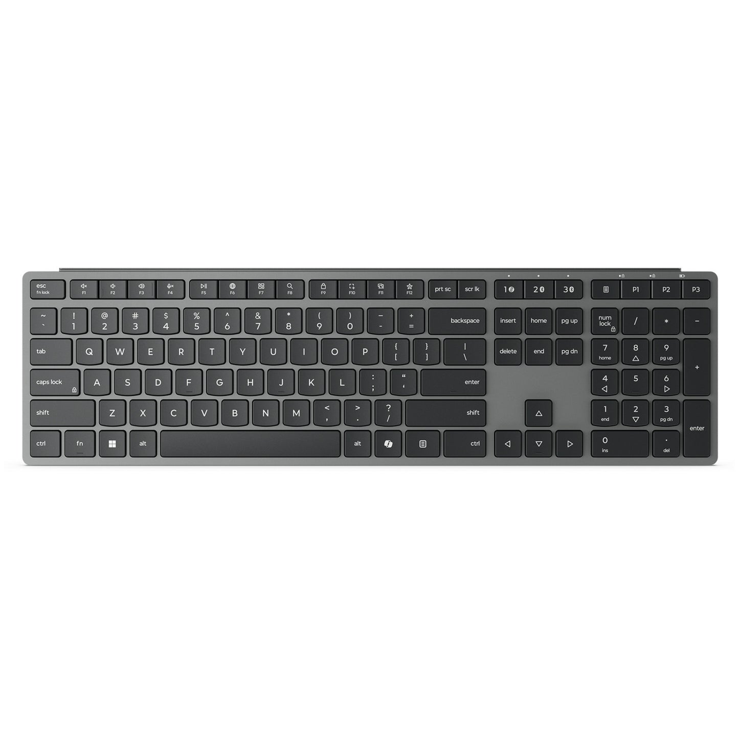 Lenovo 700 clavier sans fil multi-appareils moderne-ensemble de bureau euro103p (gris, 100%, 2.4 GHz, Bluetooth)