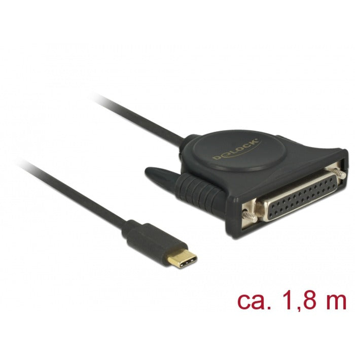 Dellock USB-C 2.0 mâle> 1 x parallèle DB25 femelle