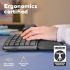 Clavier ergonomique sans fil Trust Keyra (noir, disposition US, Bluetooth 2.4G USB)