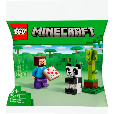 Lego minecraft - jouets de construction Steve et bébé panda (30672)
