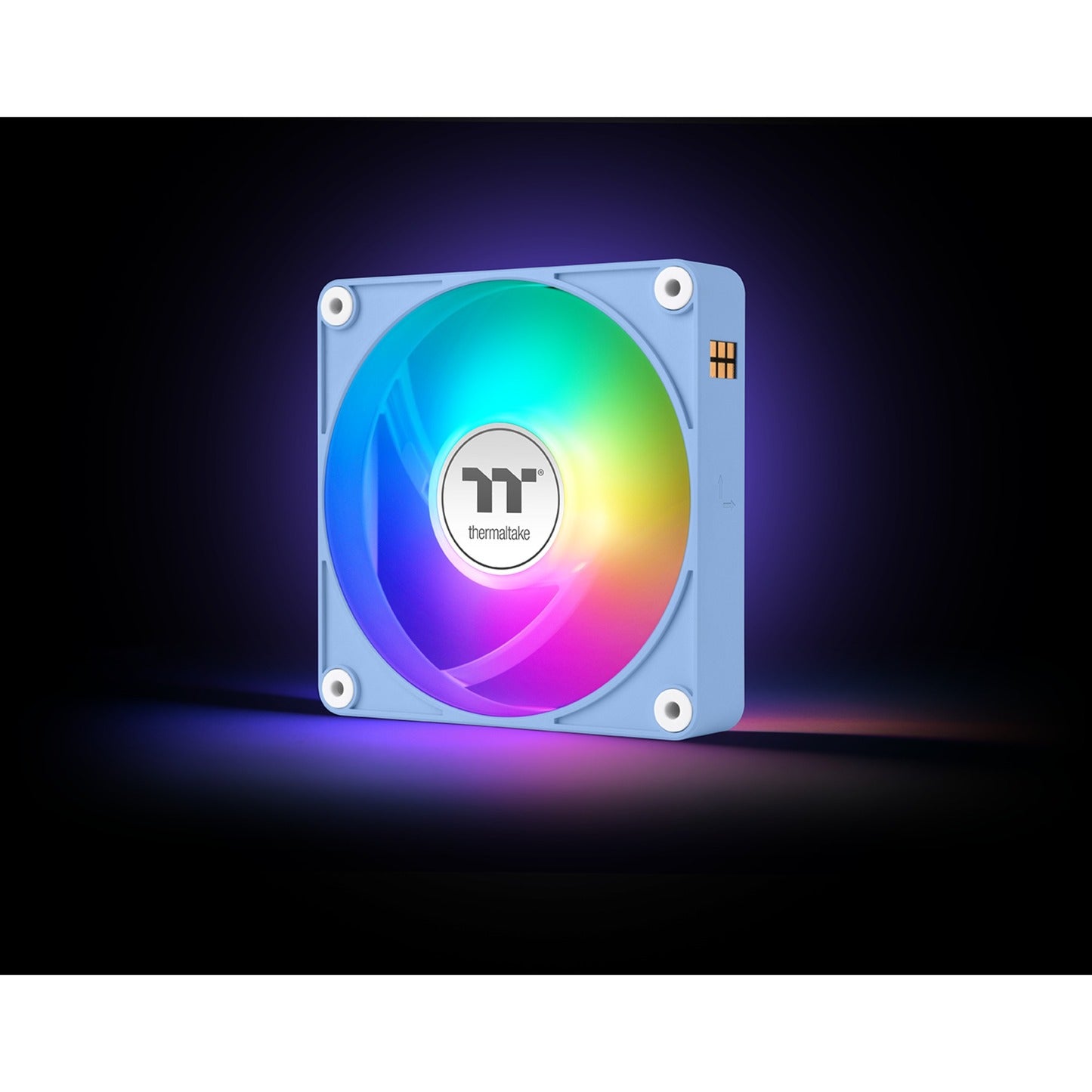 Thermaltake ct120 ex argb sync ventilateur de refroidissement PC hortensia bleu (pack de 3 ventilateurs) ventilateurs de boîtier (bleu clair, 3 pièces, 120 x 120 x 25 mm, pwm)