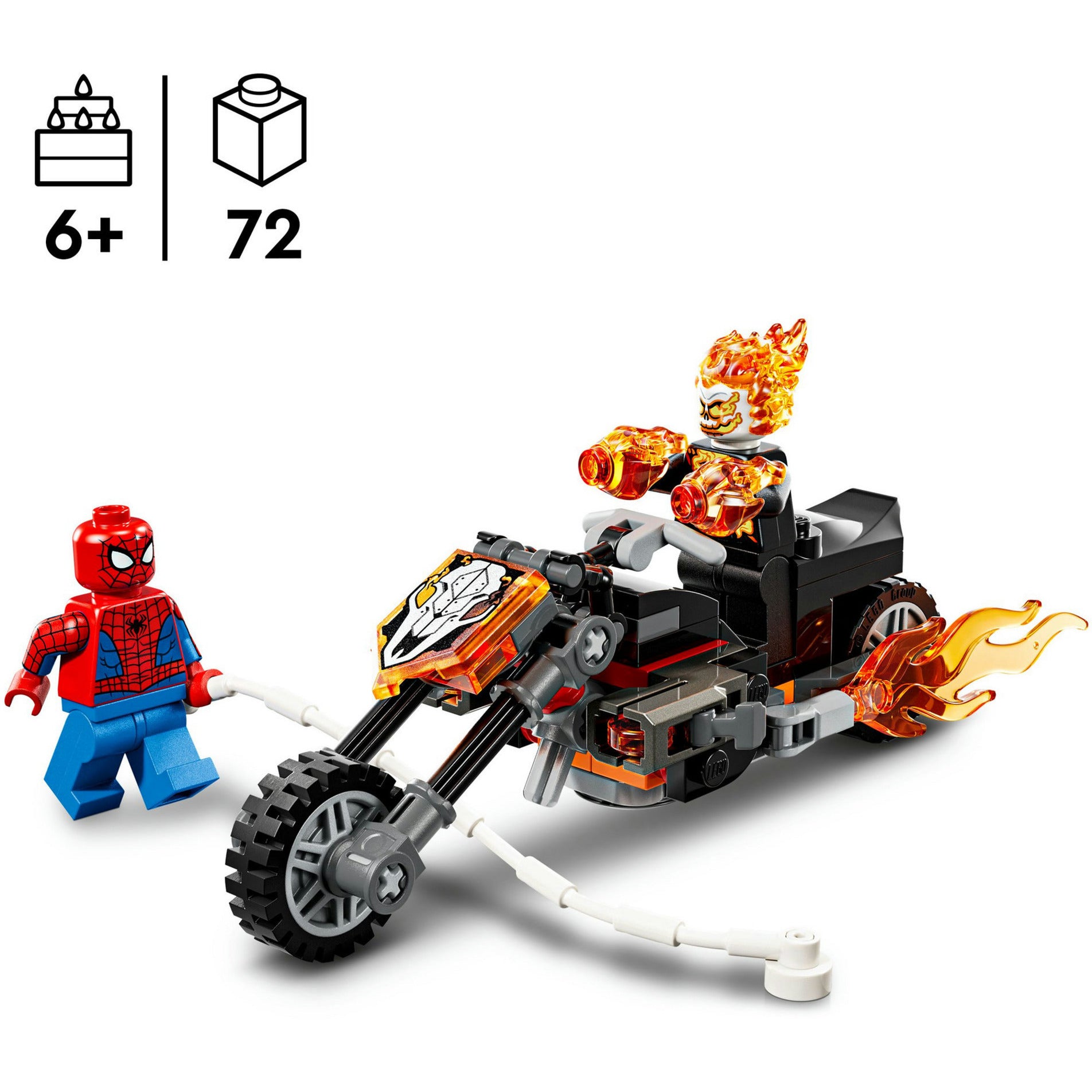 LEGO Super Heros 76335 Marvel Spider-Man contre la moto Ghost Rider