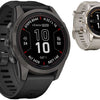 Garmin fenix® 7s pro - édition saphir solaire 42 mm - montre intelligente multisport GPS