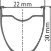 Roue arrière Dt swiss e 1800 spline® db 28 30mm