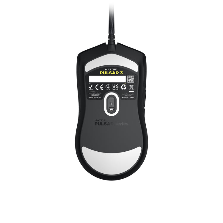 Souris de jeu Hator Pulsar 3 (noir, 400 - 12 000 dpi, RVB)