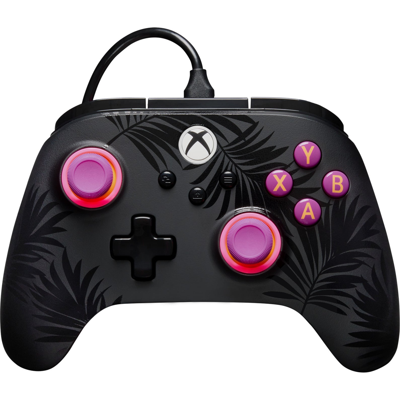 Powera Advantage Plus Manette filaire pour Xbox Series X|s – Palmiers au clair de lune (rose, Xbox Series X|s, Xbox One, PC)