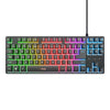Clavier Trust GXT 833 Thado avec éclairage TKL, clavier de jeu (noir, disposition américaine, 80 % (TKL), RVB)