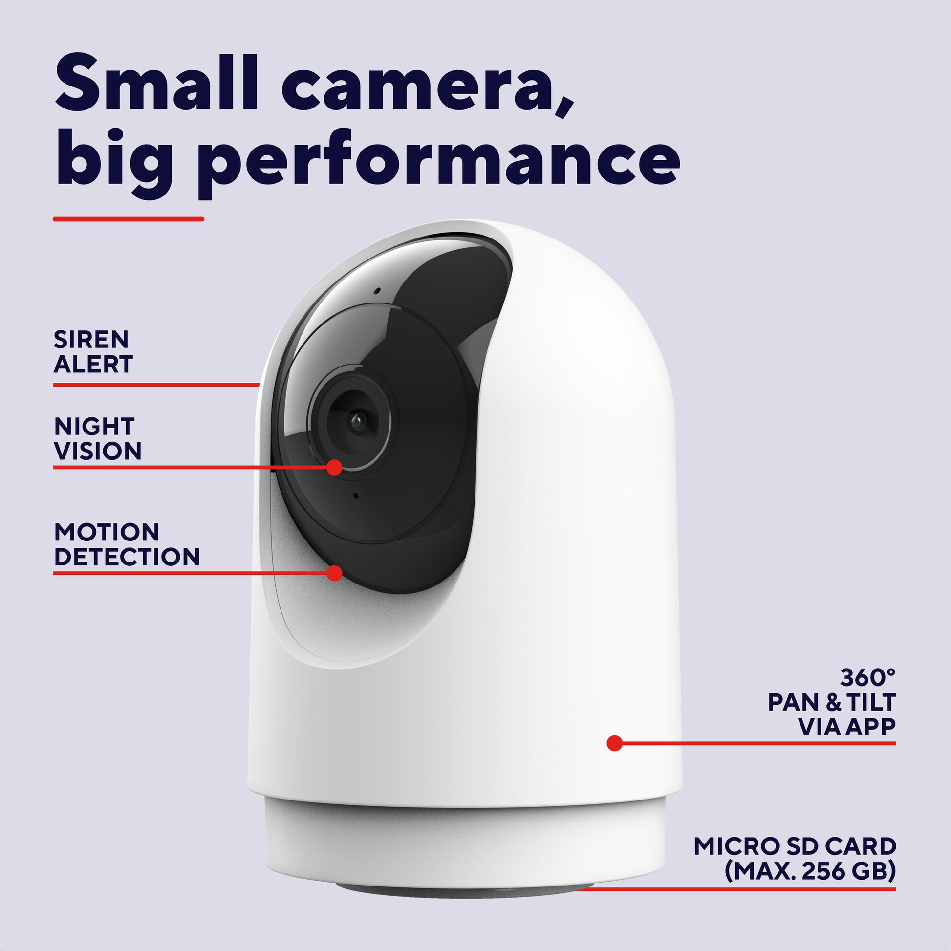 Caméra de sécurité Trust ipcam-2700 360° (blanche, WiFi 2,4 ou 5 GHz)