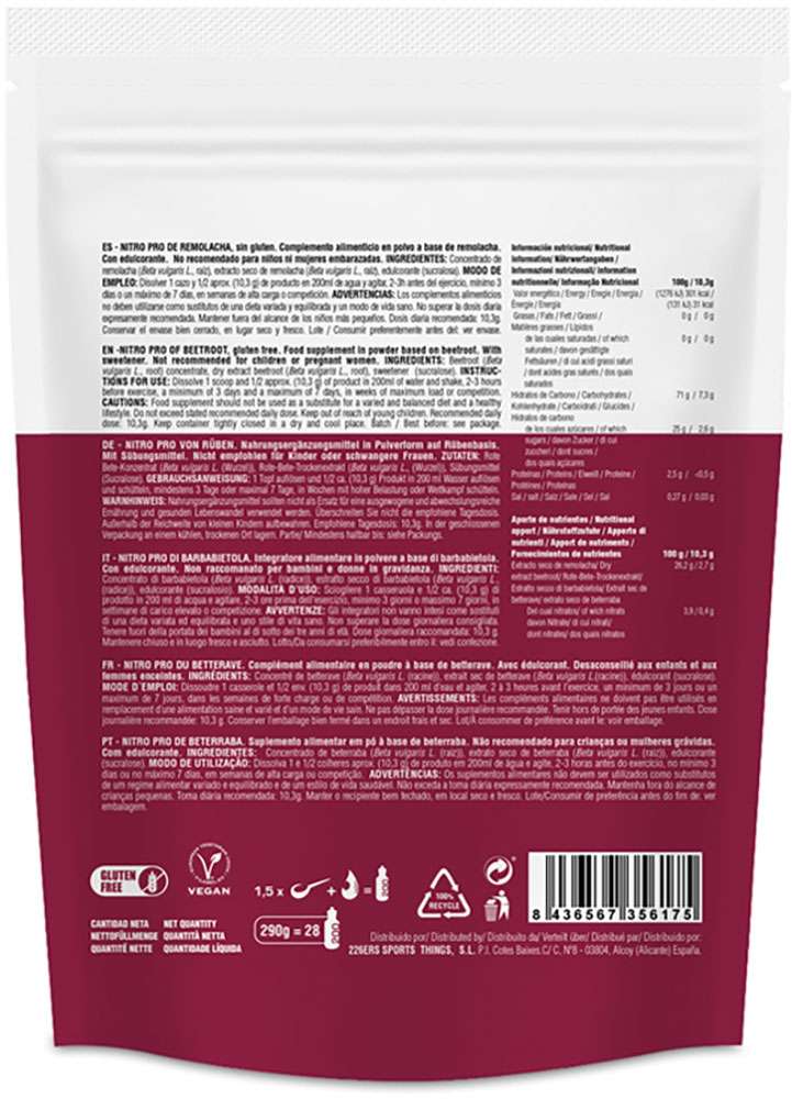 226ers nitro pro betterave rouge 290g