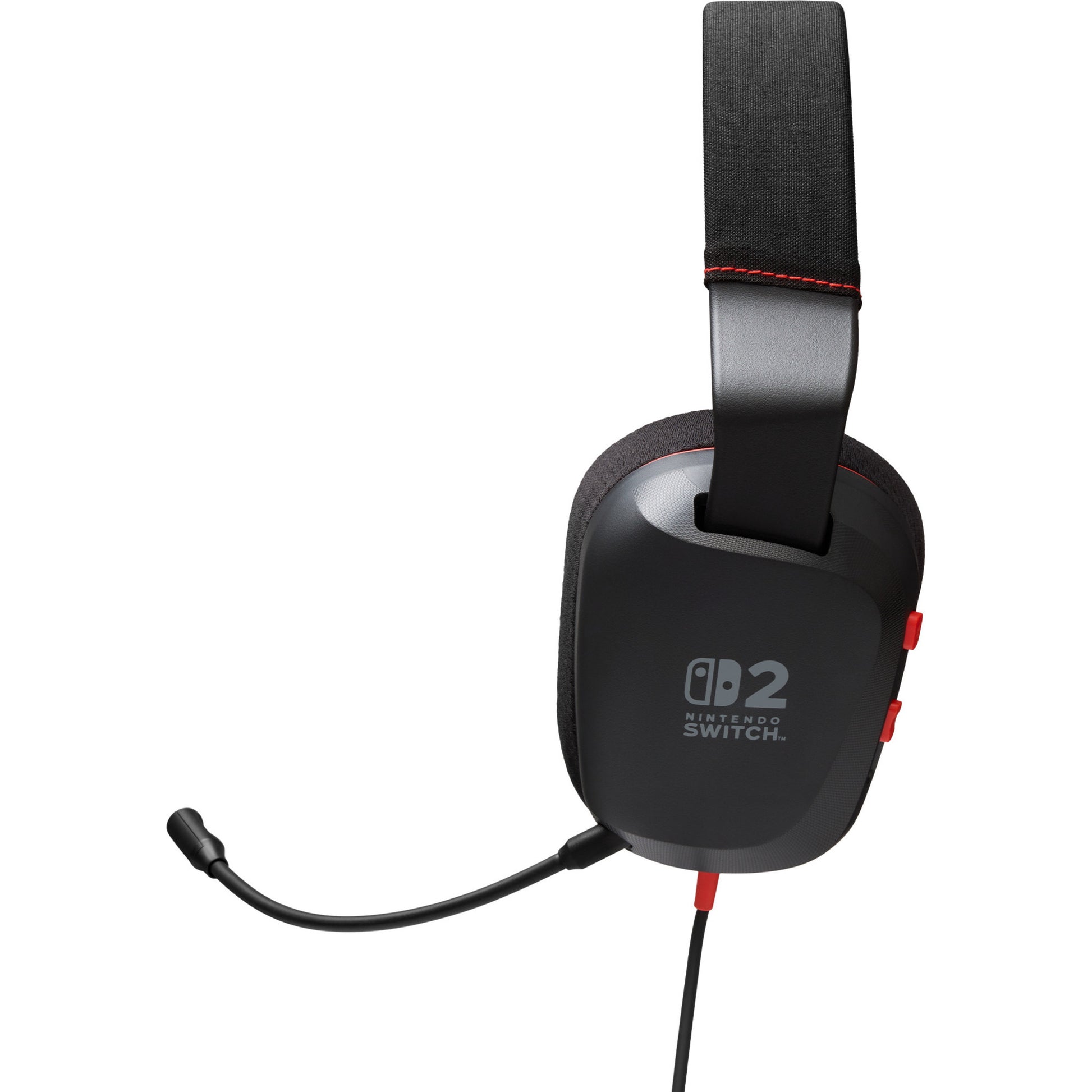 Casque stéréo filaire Powera pour casque de jeu supra-auriculaire Nintendo Switch 2 (noir rouge, Nintendo Switch 2, Nintendo Switch – modèle OLED, Nintendo Switch, Nintendo Switch Lite)