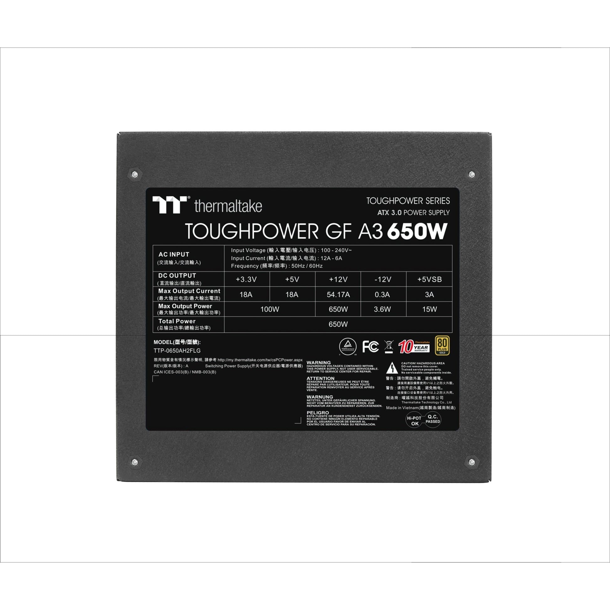 Thermaltake TOUGHPOWER GF A3 Gold 650W TT Premium Edition