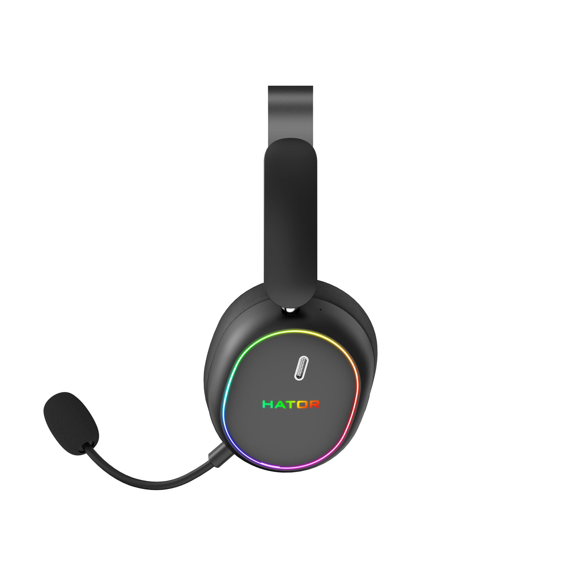 Casque de jeu supra-auriculaire sans fil Hator Phoenix 2 (noir, RVB, 2,4 GHz Bluetooth 5.4 USB-C)