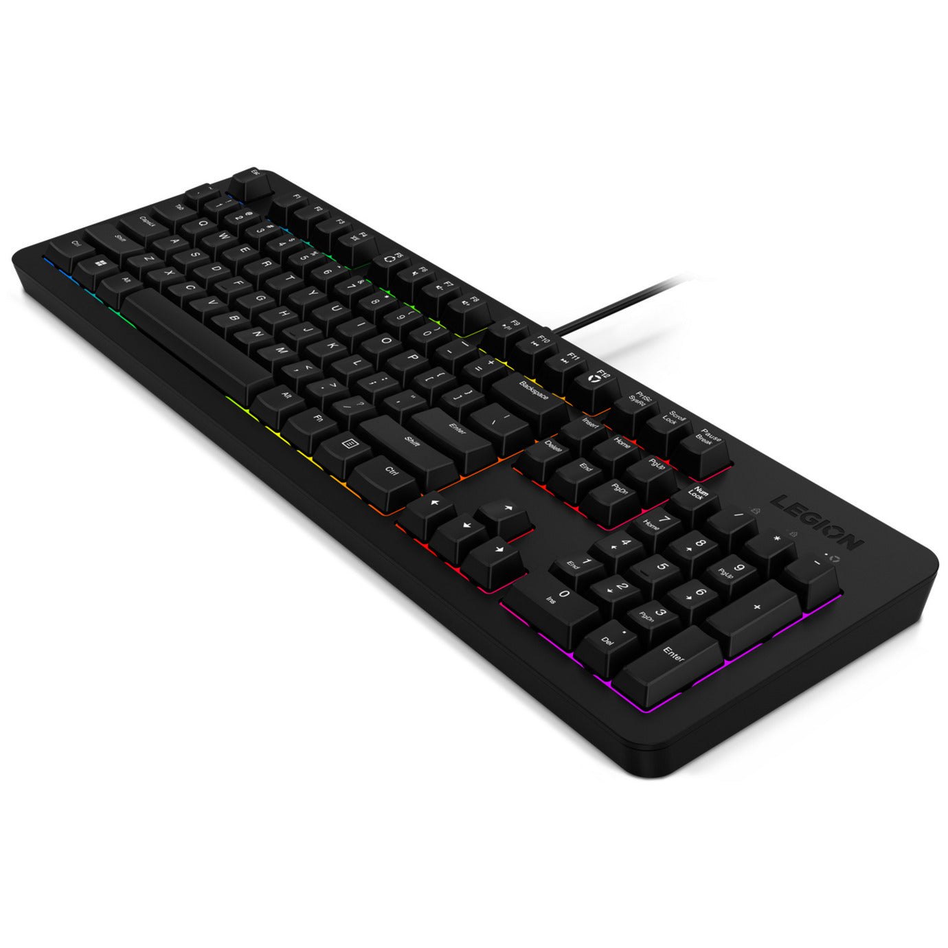 Clavier de jeu Lenovo legion k310 rgb (noir, disposition américaine (qwerty), membrane, 100%, commutateur à membrane, rgb, usb)