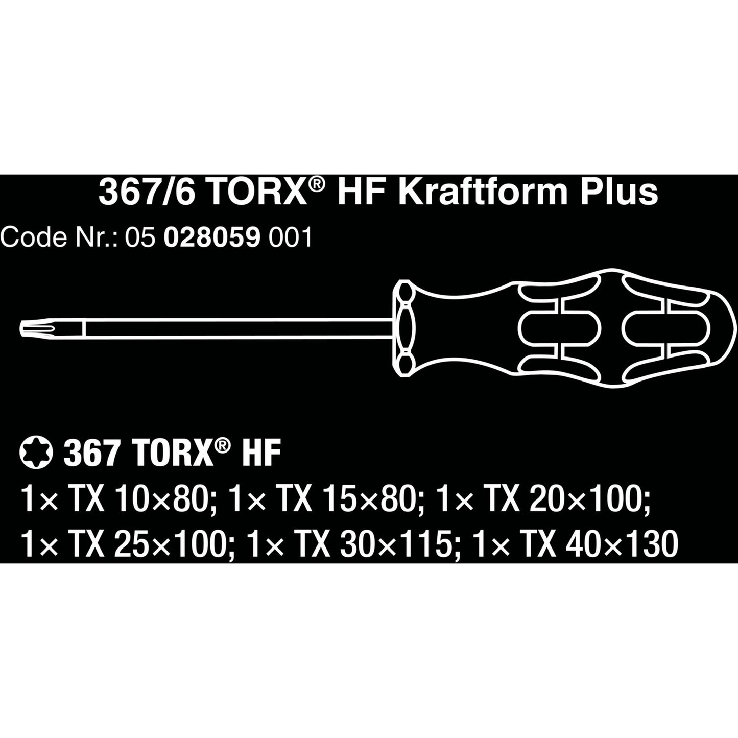 Wera 367 6 Torx HF Tournevis Set Kraftform Plus +