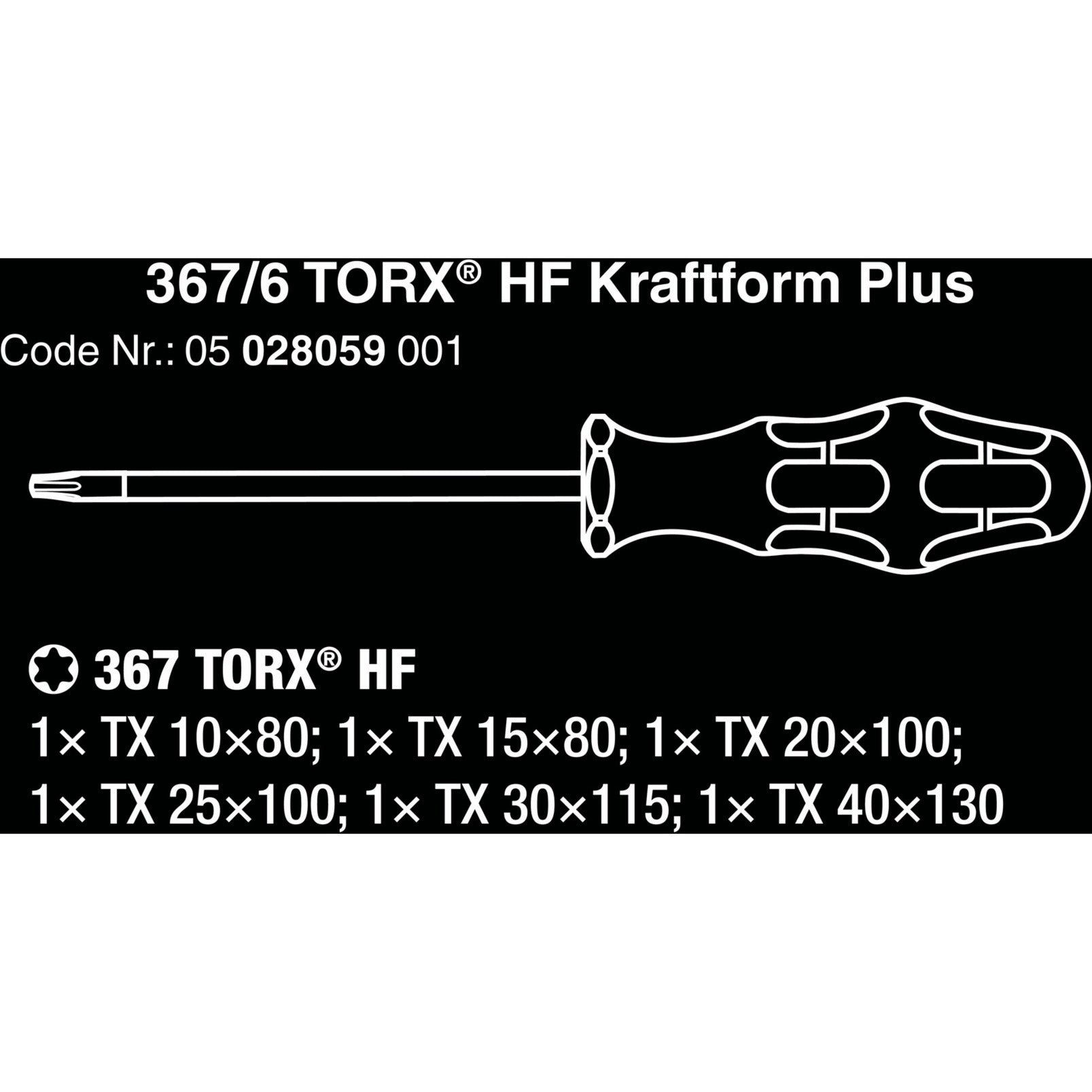 Wera 367 6 Torx HF Tournevis Set Kraftform Plus +