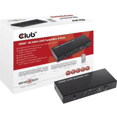 Club 3D HDMI 2.0 UHD Switchbox 4 ports