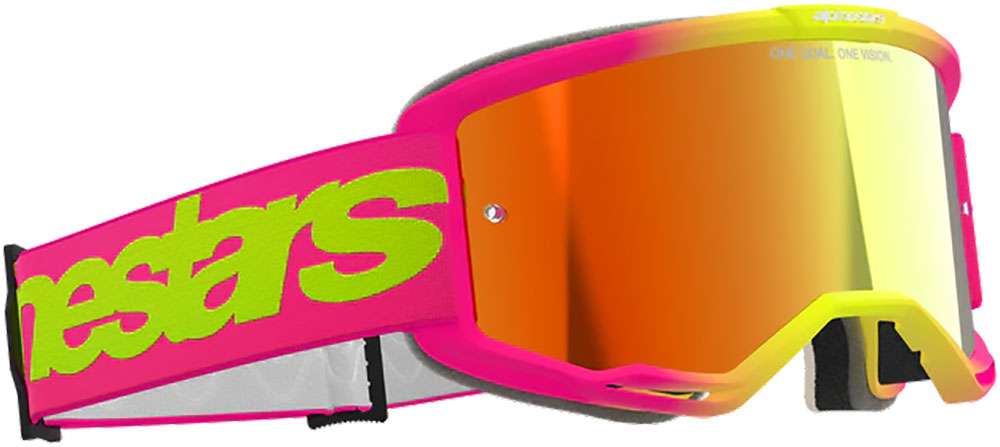 Mot-symbole Alpinestars vision 5 (rouge miroir) - masque vtt