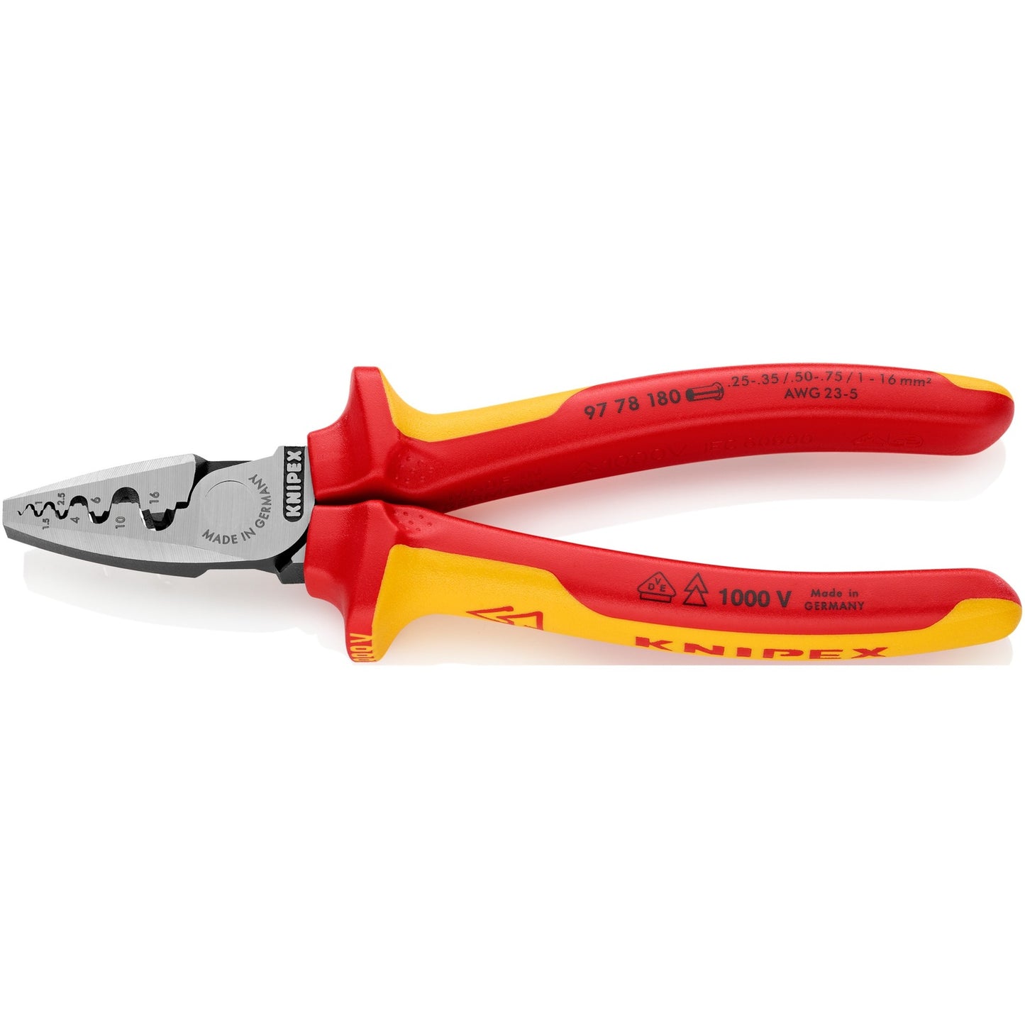 Knipex Krimptang pour Veerrindhulzen VDE 9778180