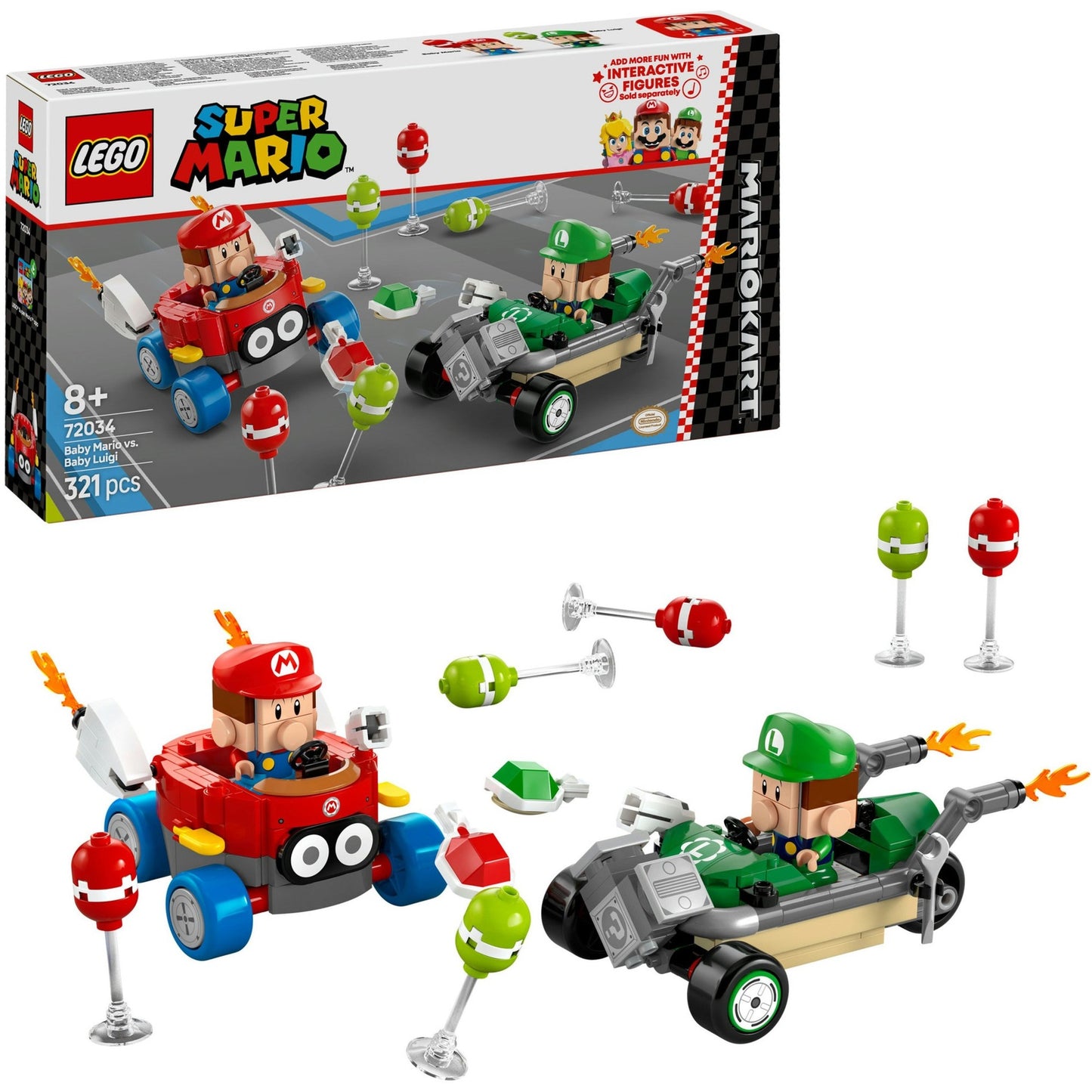 LEGO LEGO Super Mario 72034 Mario Kart Baby Mario Vs. Bébé Luigi