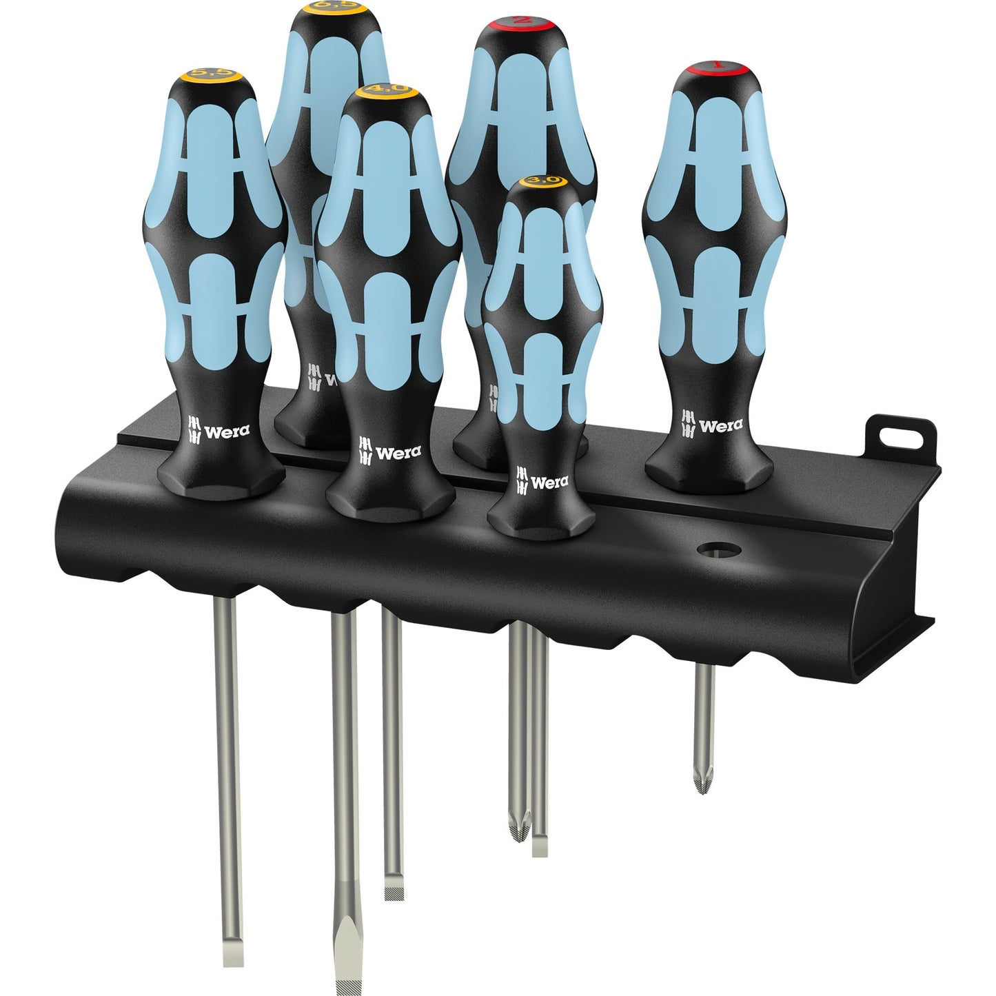 Wera 3334 6 Sett des tournevis, acier inoxydable + support, 6 parties