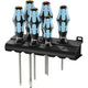 Wera 3334 6 Sett des tournevis, acier inoxydable + support, 6 parties