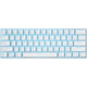 Royal Kludge RK61 clavier mécanique sans fil, clavier de jeu (blanc, disposition américaine, commutateur marron, 60 %, RVB, échange à chaud, Bluetooth USB-C 2,4 GHz)