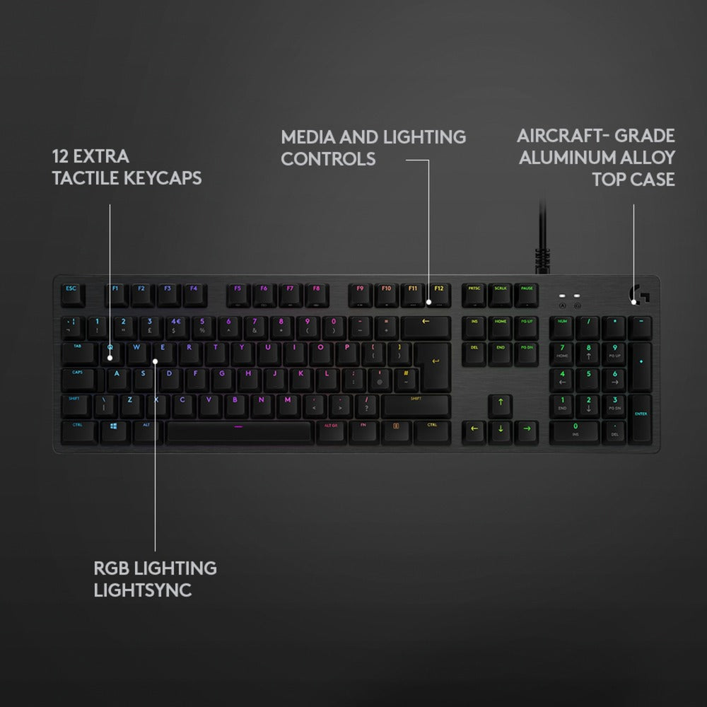 Logitech G512 Carbon Lightsync RVB Keyboa de jeu mécanique