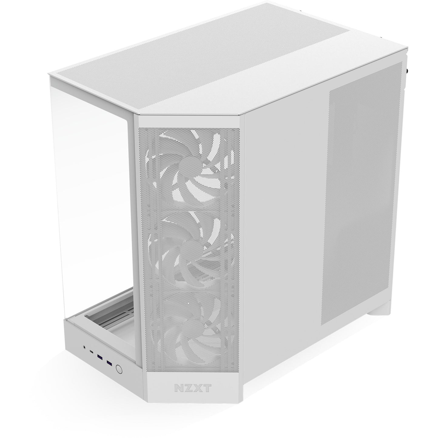 Boîtier tour midi Nzxt h9 flow (blanc (mat) | 2x USB-A | 1x USB-C | verre trempé)