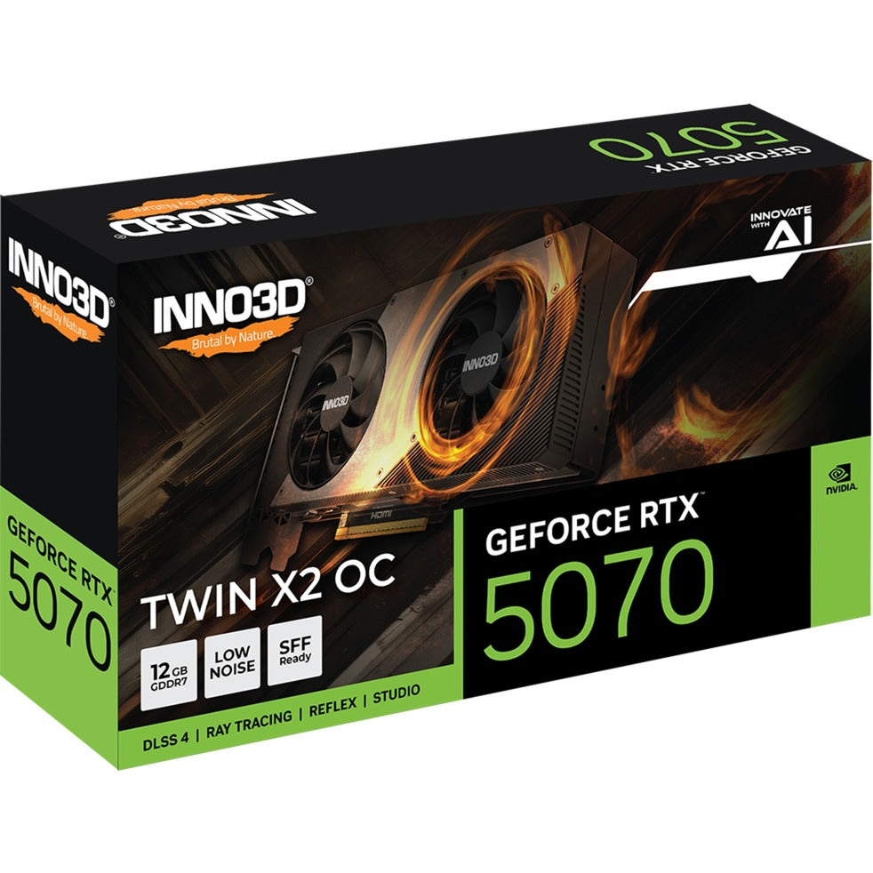Inno3d N50702-12D7X-195064N GEFORCE RTX ™ 5070 TWIN X2 OC, ATX, 12 Go, GDDR7, 192 bits, 672 Go S