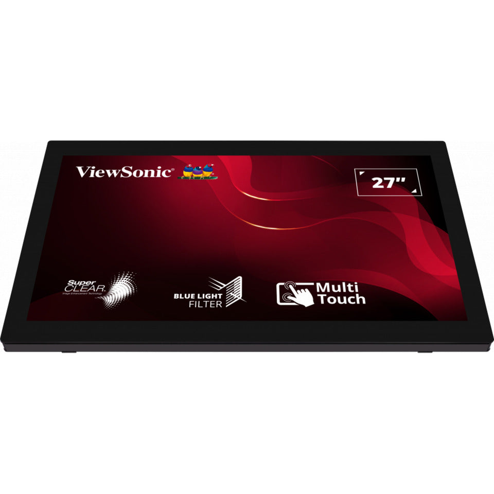 Viewsonic moniteur à écran tactile 10 points td2760 27 (noir, 1x HDMI, 1x port d'affichage, VGA, USB-A, USB-B)
