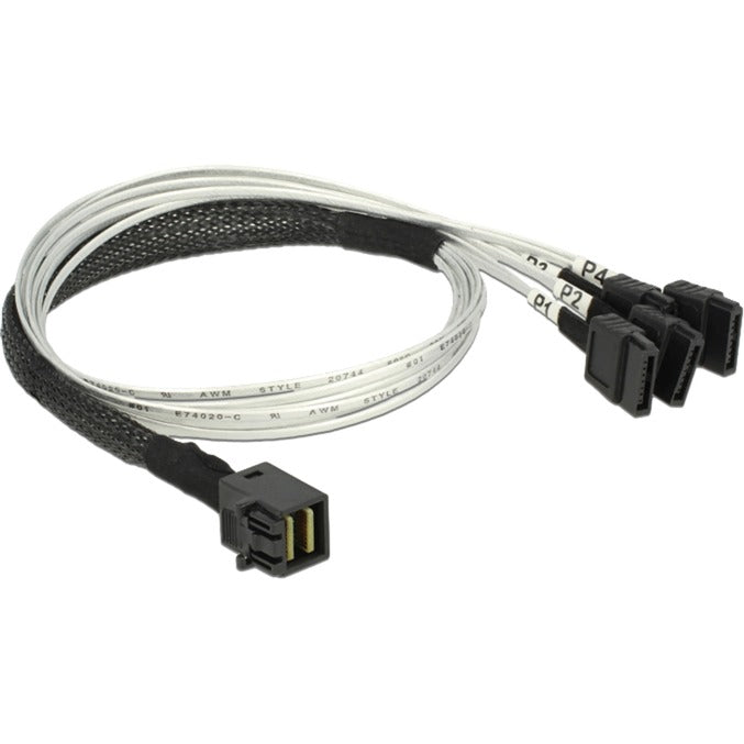 Dellock Cable Mini Sas HD SFF-8643> 4 X SATA 7 broches, 0,5 m