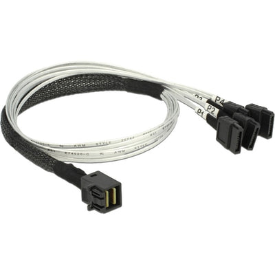 Dellock Cable Mini Sas HD SFF-8643> 4 X SATA 7 broches, 0,5 m