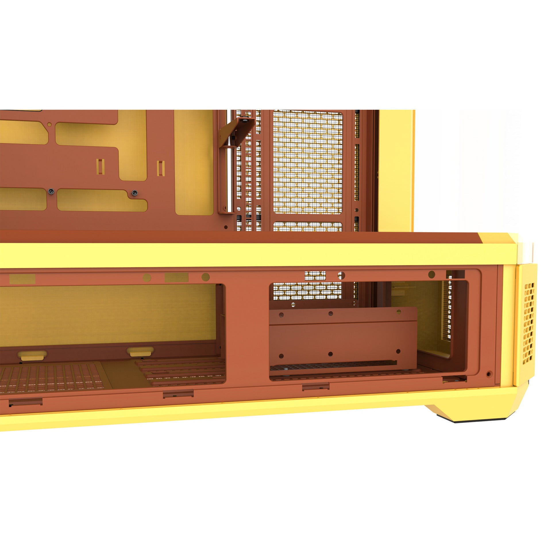 Boîtier grande tour Thermaltake view 600 tg caramel au beurre (jaune | 2x USB-A | 1x USB-C | verre trempé)